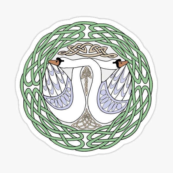 Celtic Swans Sticker