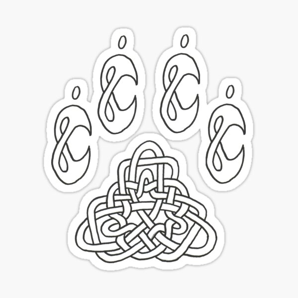 Celtic Pawprint Sticker