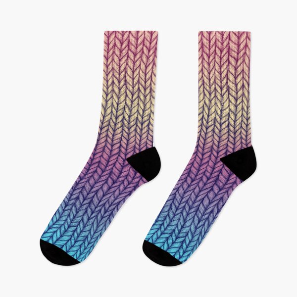 Item preview, Rainbow Gradient Chunky Knit Pattern designed and sold by micklyn.