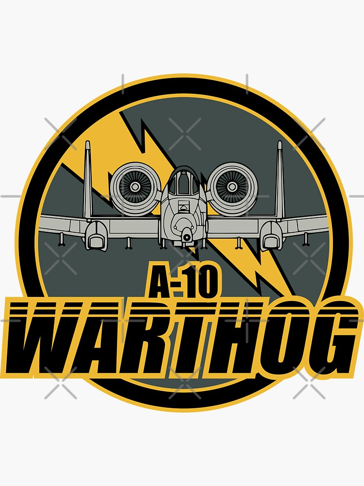 Aperçu 3 sur 3. Sticker avec l'œuvre A-10 Warthog créée et vendue par StrongVlad.