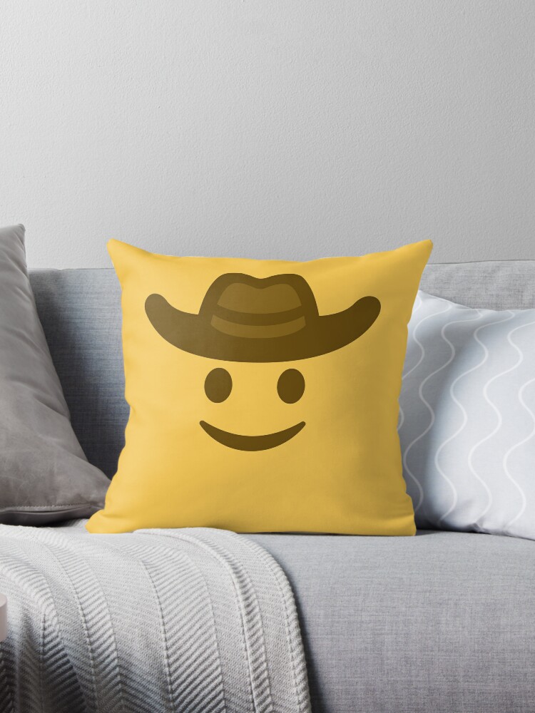 cowboy hat emoji pillow