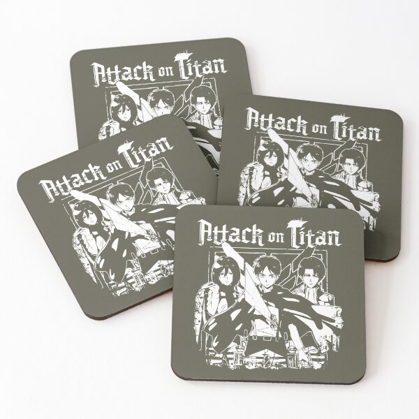 Attack on Titan Trio Crests Coasters (Set of 4)
