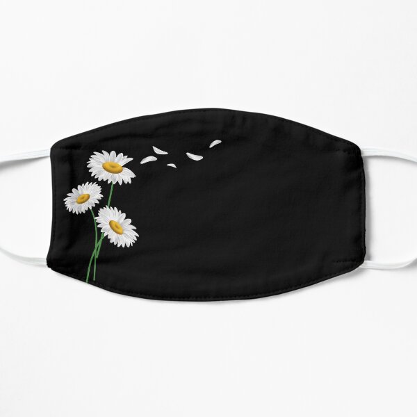 Chamomile flower in mask, Flower mask Flat Mask