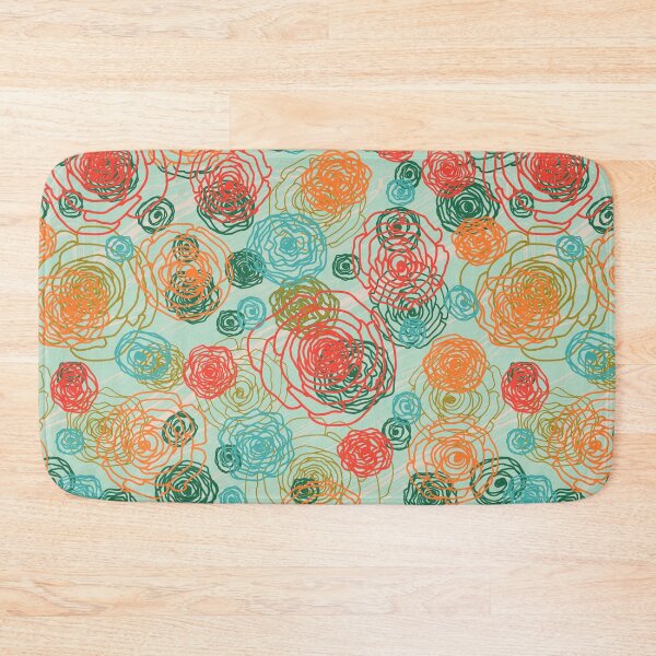 Item preview, Floral sketch seamless pattern on light mint green designed and sold by Yulia Chepurova.