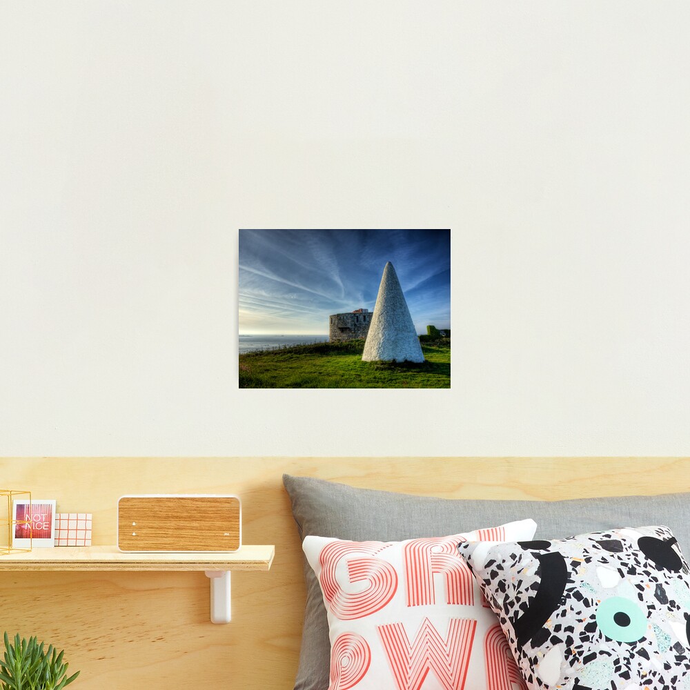 Navigation marker & Fort Tourgis on Alderney Photographic Print