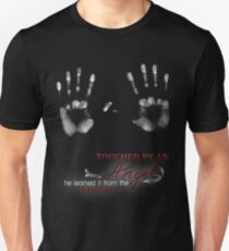 TOUCHED BY AN ANGEL - HE LEARNED IT FROM THE PIZZA MAN Slim Fit T-Shirt