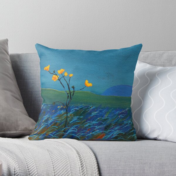 Flower, Mountain Throw Pillow