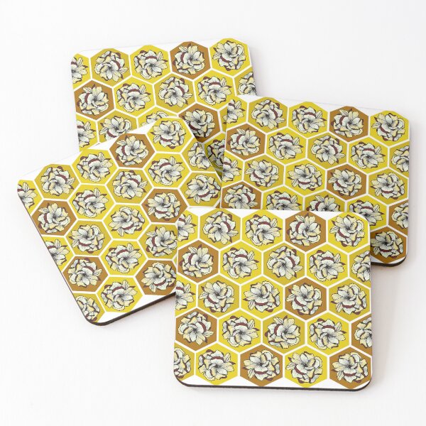 Item preview, Honey comb and breezy florals designed and sold by Maitri-Sanghvi1.