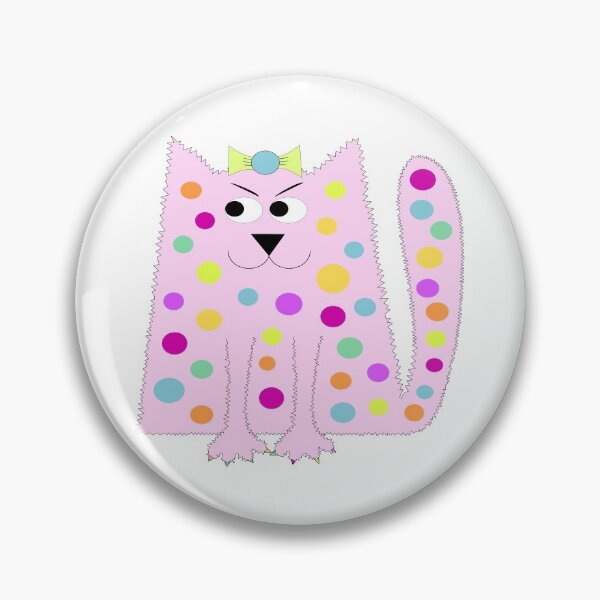 Item preview, Polka dot spotty cat designed and sold by Fluffpotsdesign.
