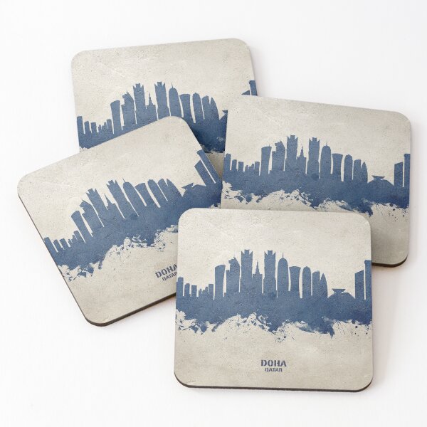 Item preview, Doha Qatar Skyline designed and sold by ArtPrints.