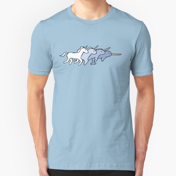 Unicorn Narwhal Evolution Slim Fit T-Shirt
