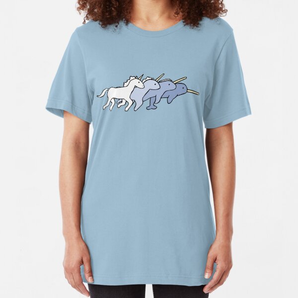 Unicorn Narwhal Evolution Slim Fit T-Shirt