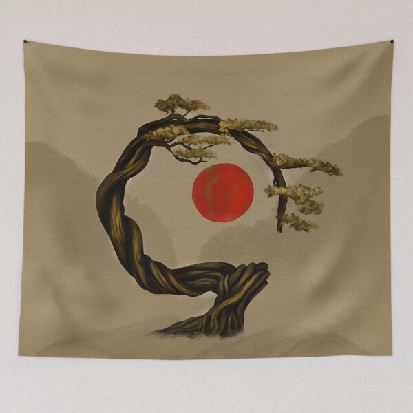 Item preview, Enso Zen Circle Bonsai Tree  designed and sold by k9printart.
