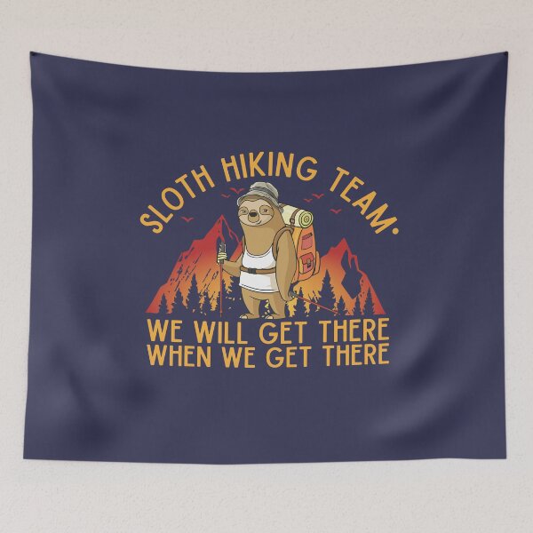 Item preview, Sloth Hiking Team - We will get there, when we get there, Funny Vintage designed and sold by alenaz.
