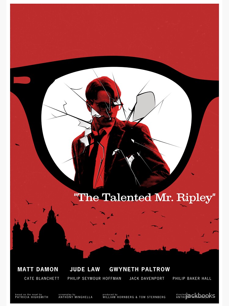 "The Talented Mr. Ripley (1999) - Movie Poster Design" Sticker For Sale ...