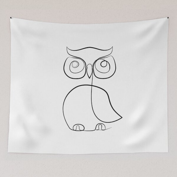 Item preview, Owl in one line designed and sold by evk-art.
