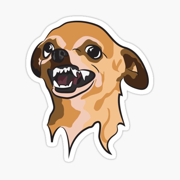 Angry Chihuahua cartoon Sticker