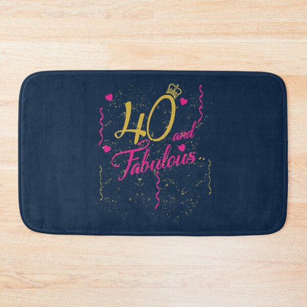 Item preview, 40 and fabulous cute funny 40th Birthday gift for women golden and pink designed and sold by alenaz.