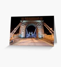 Wellington Footbridge At Night Greeting Card