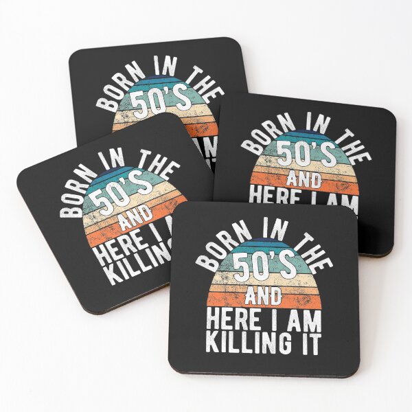 Item preview, Born In The 50s And Here I Am Killing It Retro Birthday Gift designed and sold by T-minus.