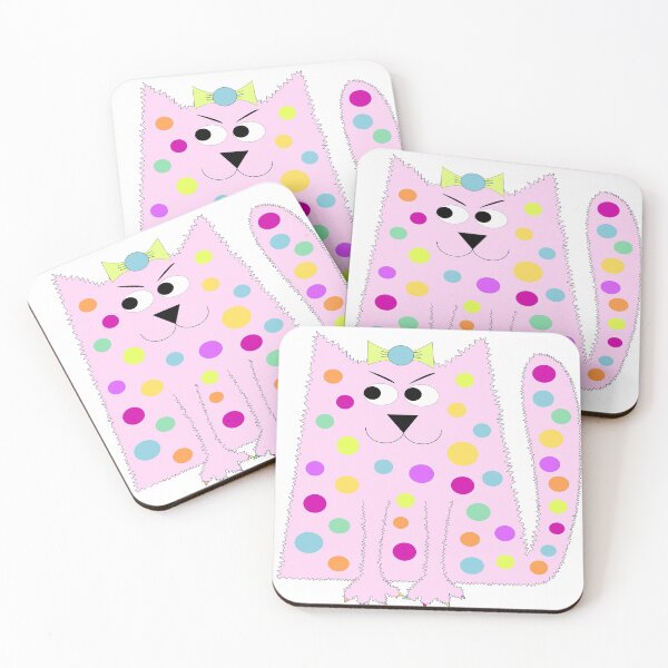 Item preview, Polka dot spotty cat designed and sold by Fluffpotsdesign.