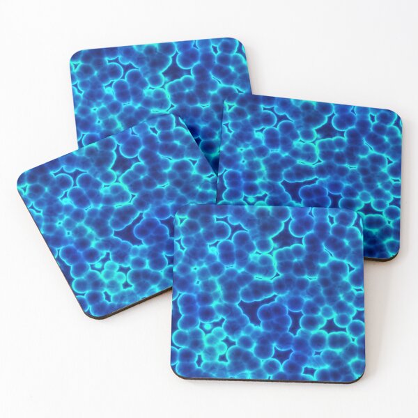 Item preview, Molecule and bacterium microscopic blue background. designed and sold by IaroslavB.