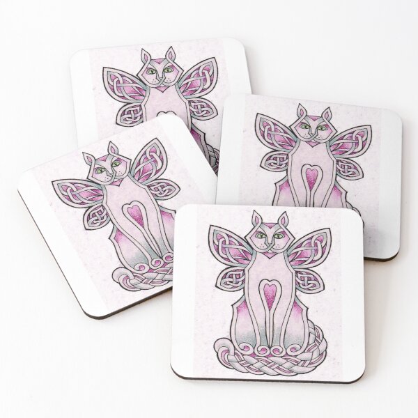 Item preview, Angel Cat / Fairy Cat designed and sold by Highland Celtic Art.