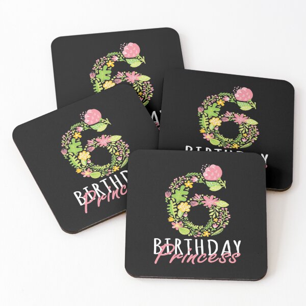 Item preview, 6th Birthday Princess 6 Years Old Girl Floral B-day Theme graphic designed and sold by Grabitees.