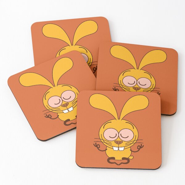 Item preview, Sweet yellow bunny meditating in lotus pose  designed and sold by Zoo-co.