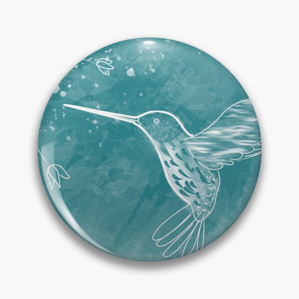 Item preview, Hummingbird Floral Circle - Line Art designed and sold by SarahBrigid.
