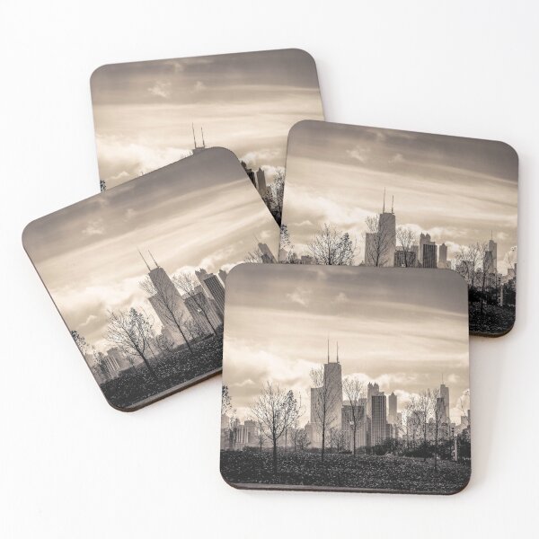Item preview, Sepia Chicago City Skyline designed and sold by lmocimages.