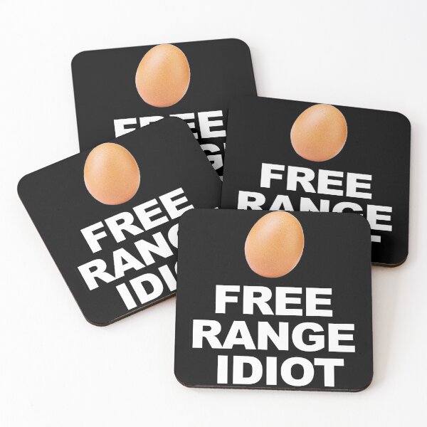 Item preview, FREE RANGE IDIOT - Shirt, Stickers and Others (BLACK) designed and sold by ChrisChrossie.