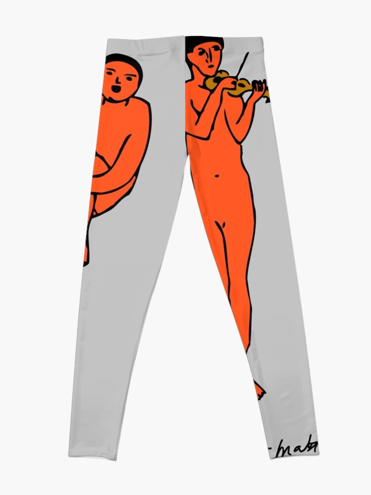 Alternate view of Henri Matisse La Musique (The Music) 1910 Colored Reproduction for Wall Art, Prints, Posters, Tshirts, Men, Women, Kids Leggings