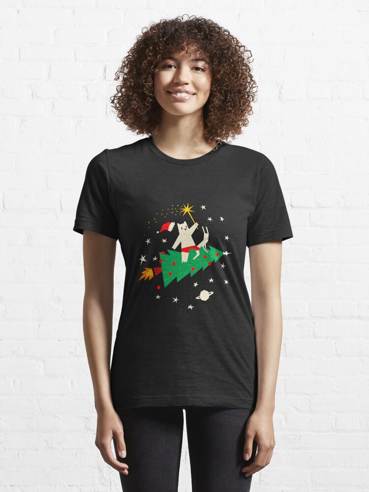 Alternate view of Space Christmas Essential T-Shirt