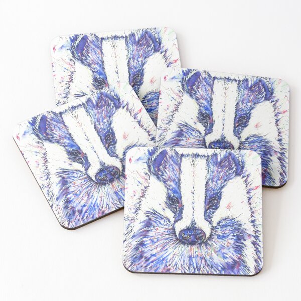 Item preview, BADGER watercolor and ink portrait.1 designed and sold by lautir.