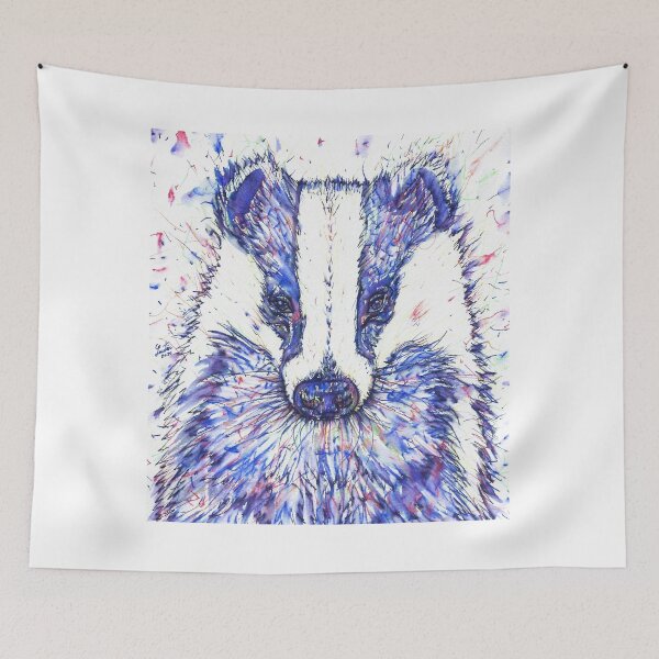 Item preview, BADGER watercolor and ink portrait.1 designed and sold by lautir.