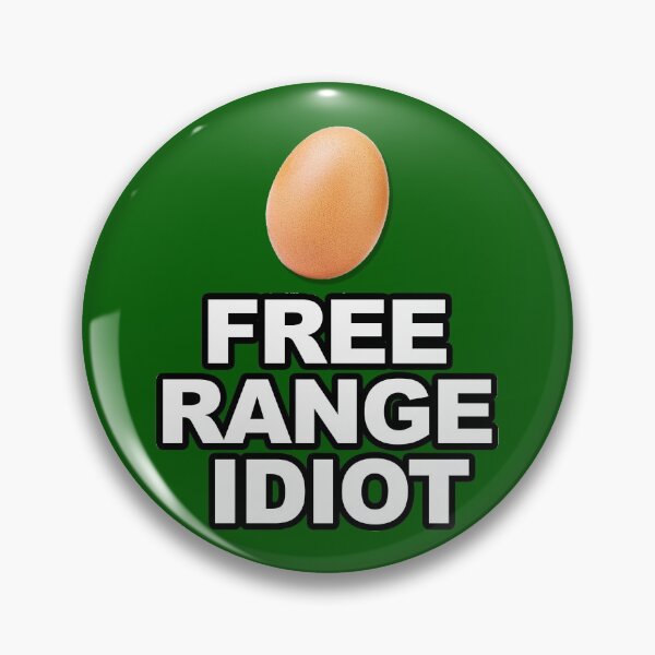 Item preview, FREE RANGE IDIOT - Shirt, Stickers and Others (GREEN) designed and sold by ChrisChrossie.