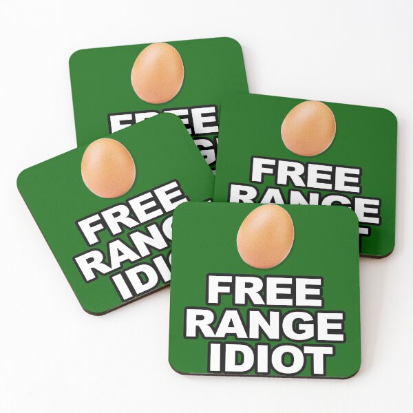 Item preview, FREE RANGE IDIOT - Shirt, Stickers and Others (GREEN) designed and sold by ChrisChrossie.
