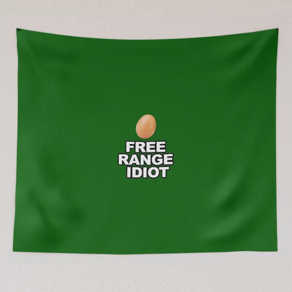 Item preview, FREE RANGE IDIOT - Shirt, Stickers and Others (GREEN) designed and sold by ChrisChrossie.