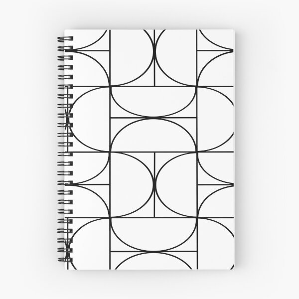 Item preview, Mid Century Modern Half Moon Line Art Design - Black and White designed and sold by Melody Watson.