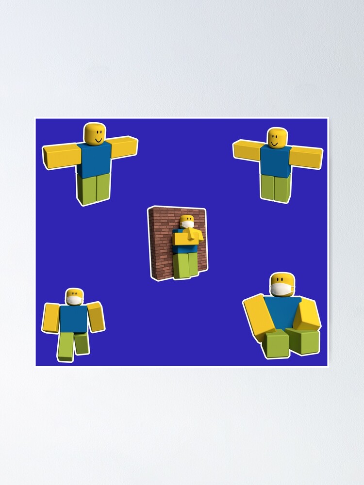 Roblox Tpose Quarantine Noobs Sticker Pack Poster By Smoothnoob Redbubble - roblox texture pack