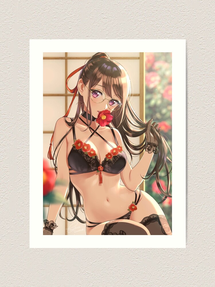 Anime girl underwear Art Print by Reynoka