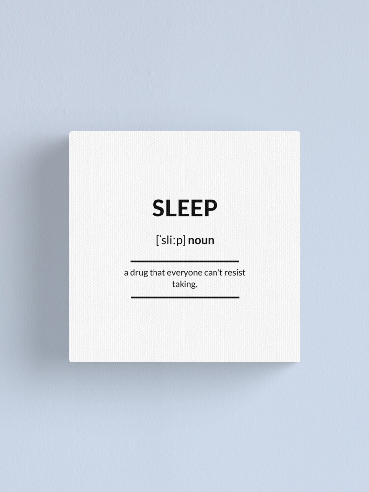 "Sleep Definition Dictionary Collection" Canvas Print for Sale by