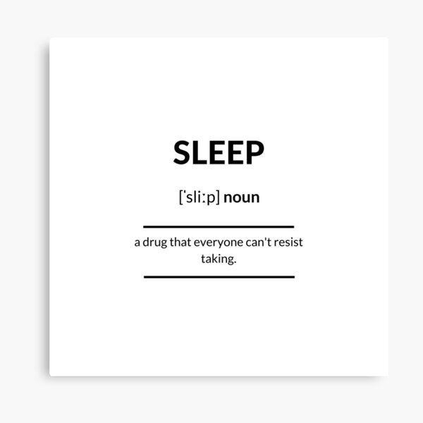 "Sleep Definition Dictionary Collection" Canvas Print for Sale by