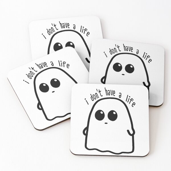 Item preview, 'I don't have a life' Ghost Cartoon designed and sold by MarieSherwood.