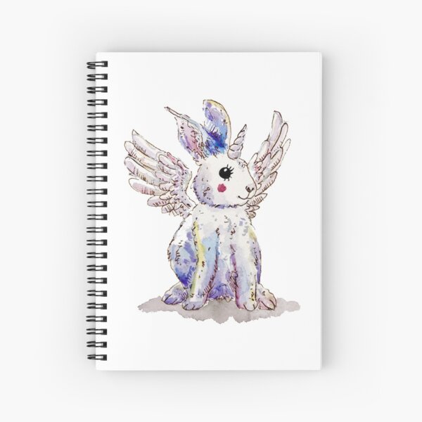 Unicorn Pegasus Bunny Rabbit Spiral Notebook