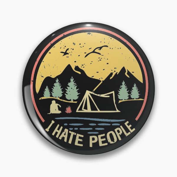 Item preview, I hate people I love camping funny vintage gift for hiking lover designed and sold by alenaz.