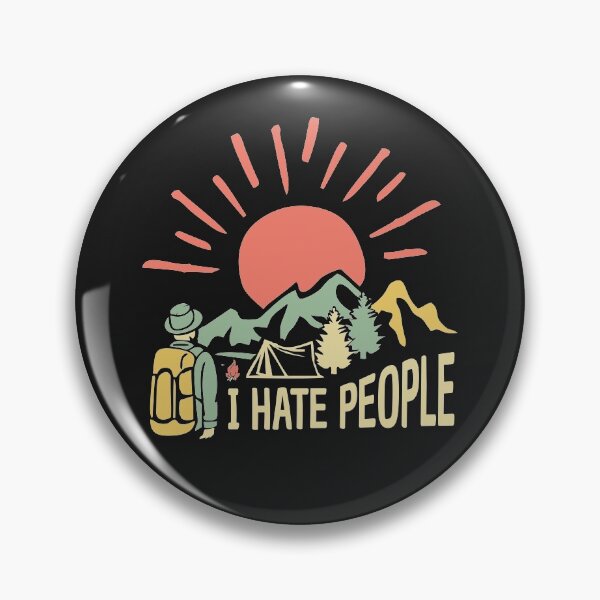 Item preview, I hate people camping long distance trail vintage colors design  designed and sold by alenaz.