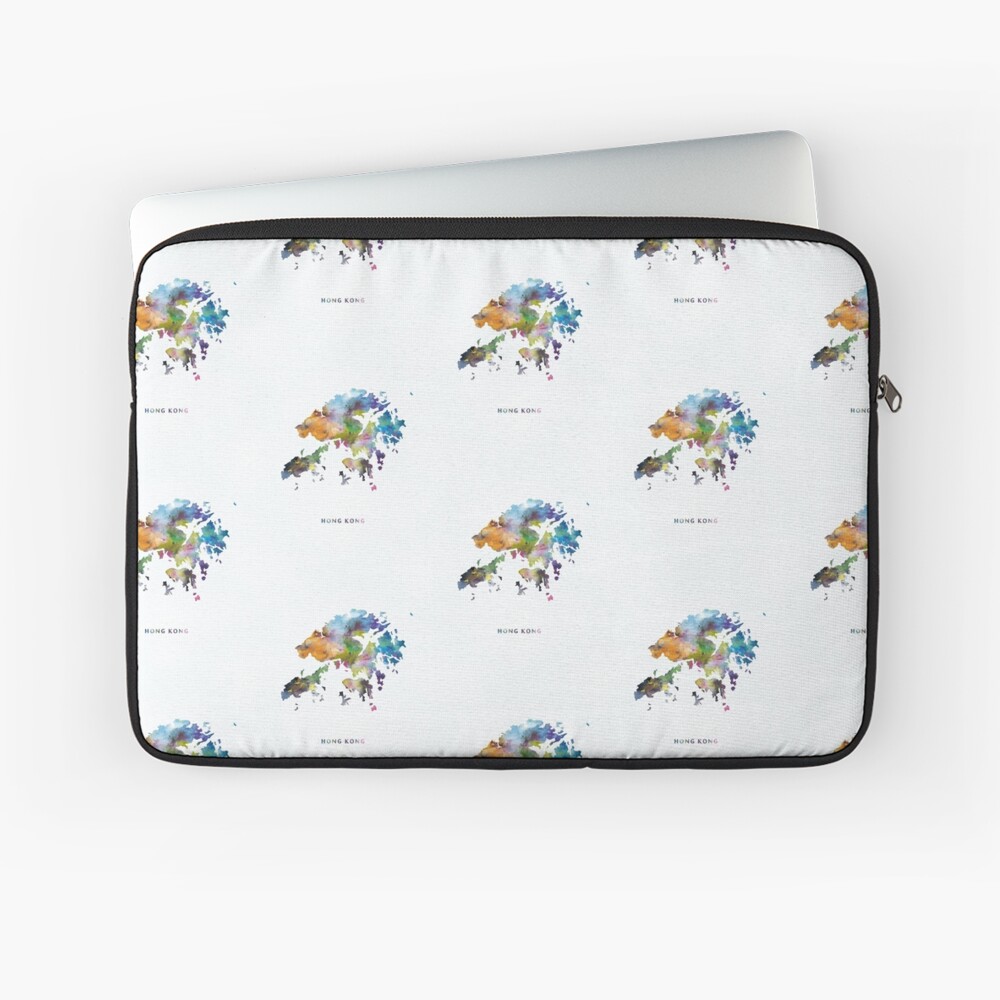 "Hong Kong Map" Laptop Sleeve by MonnPrint Redbubble