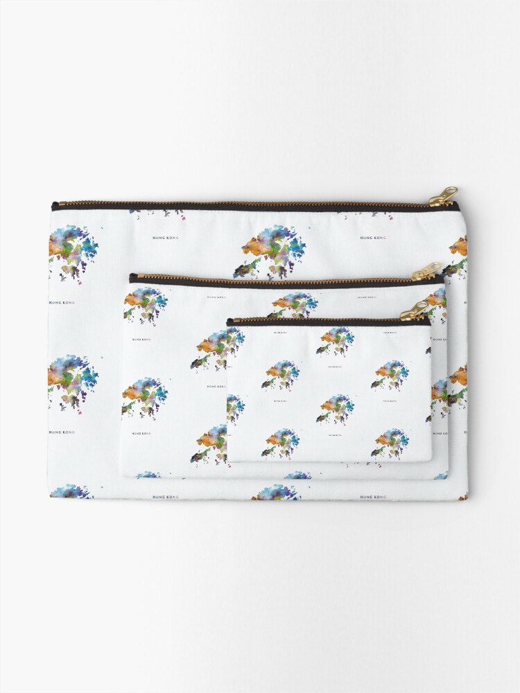 "Hong Kong Map" Zipper Pouch for Sale by MonnPrint Redbubble